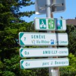 De start van de route in Annemasse