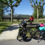 Redelijk veel bankjes onderweg op de Via Rhôna.