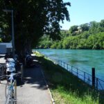 Het blauw-groene water van de Rhône
