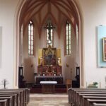 Het interieur van het kerkje van Bad Abbach