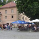 De biergarten van het klooster