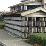 Stevige balken voor de waterkering in Genemuiden