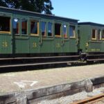 Het stoomtreintje en de wagons ervan