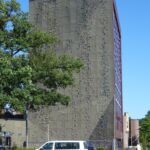 Klimwand op de campus.