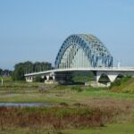 De oude verkeersbrug bij Zwolle.