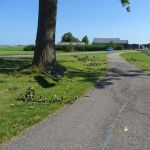 Net buiten Witmarsum, ook hier schade door de storm.